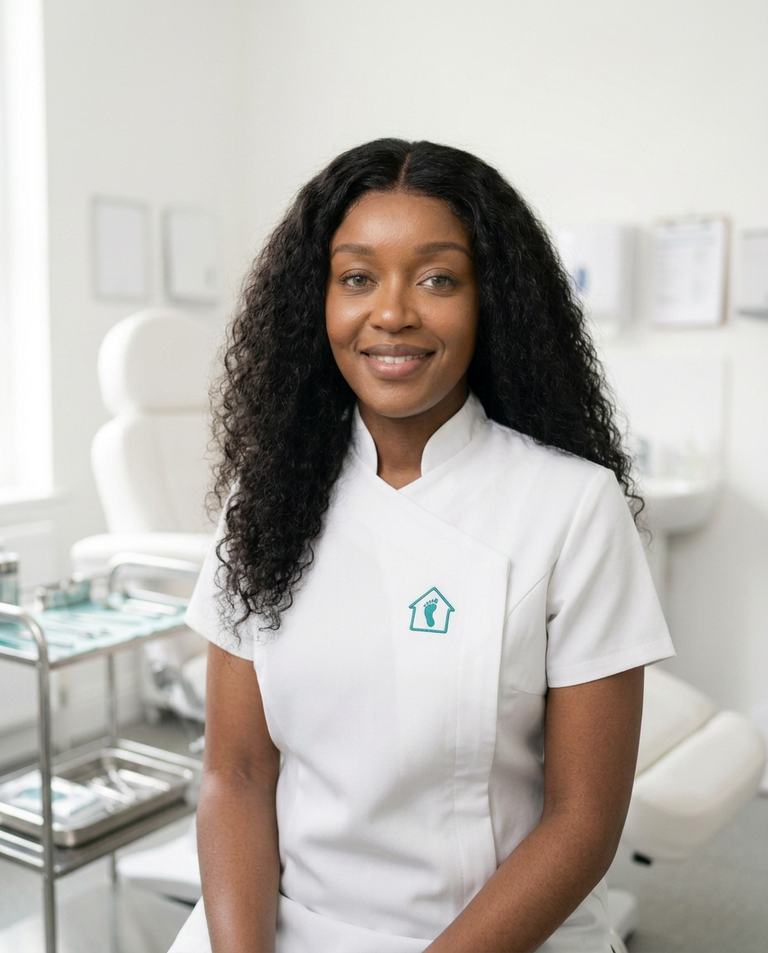 Aliane Uwase, HCPC-registered podiatrist and founder of The Yorkshire Mobile Podiatrist
